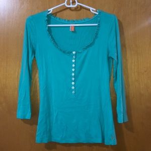 Lucy XS Button Long Sleeve Top Activewear
